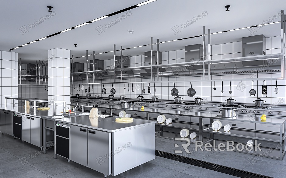 Modern Hotel Back Kitchen Back Kitchen Equipment Back Kitchen Kitchenware Back Kitchen Console model