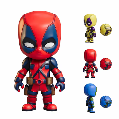 Deadpool Doll Tooling Ornaments 3d model