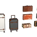 Vintage and Modern Luggage Assortment With Various Colors Materials and Designs