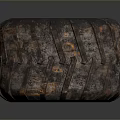 Off Road Tire With Pyramid Brand Tread Pattern And Shiny Metal Rim Design