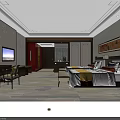 Spacious Modern Hotel Room Interior With Double Bed Large Window And Flat Screen TV