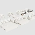 White Sofa Set With Sectional Corner Single Seater And Storage Compartments Modern Living Room Furniture