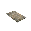 Square Rug With Abstract Distressed Texture In Neutral Gray Beige Tones