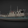 Two Ships Featuring Modern Blue Hull and Rusty Vintage Structure with Decks