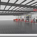 Bright Spacious Modern 4S Store Auto Maintenance Workshop With Complete Professional Vehicle Service Equipment