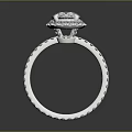 Sparkling Diamond Ring With Elegant Center Stone And Polished Metal Band Design