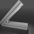 Silver Metal Hardware Tools Featuring L Shaped Brackets And Wheeled Components 3d model
