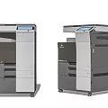 Two Professional Modern Multifunctional bizhub Office Equipment With Digital Display And Drawers