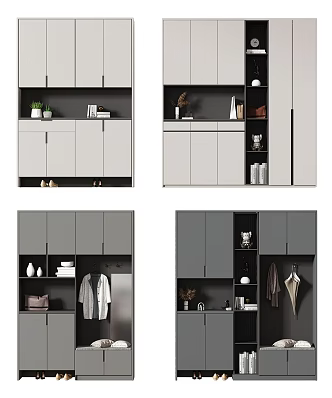 Modern shoe cabinet 3d model
