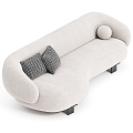 Modern Multiplayer Sofa Fabric Multiplayer Sofa 3d model