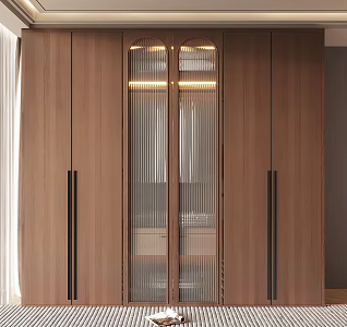 French wardrobe top wardrobe non-corner swing door wardrobe French glass wardrobe 3d model