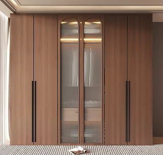 French wardrobe top wardrobe non-corner swing door wardrobe French glass wardrobe 3d model