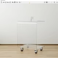 Modern Side Table Acrylic Side Table Mobile Side Table 3d model