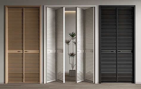 Modern folding door shutter folding door sliding door sliding door partition door grille door 3d model