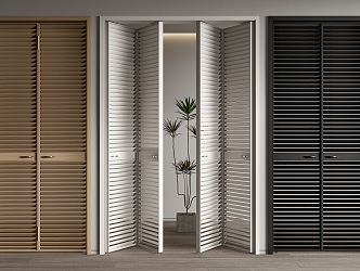 Modern folding door shutter folding door sliding door sliding door partition door grille door 3d model