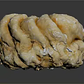 Fluffy Twisted Pastry with Golden Layers and White Powder Topping