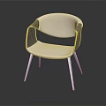 Stylish Modern Leisure Chair With White Upholstered Seat Black Armrests And Silver Metal Legs