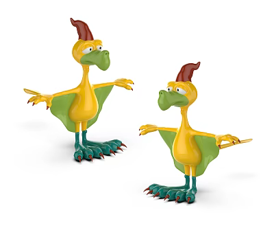 Modern Cartoon Characters 3d model