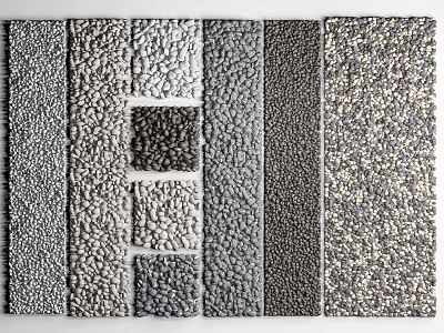 Stone and Wood Decorative Texture Samples Arranged in Panel 3d model Stone and Wood Decorative Texture Samples Arranged in Panel 3d model