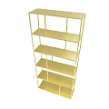 Golden Multi Tiered Modern Shelving Unit For Home Storage And