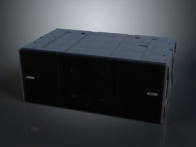Large Black Metal Electronic Server Rack With Ventilated Panels For Data Centers 3d model