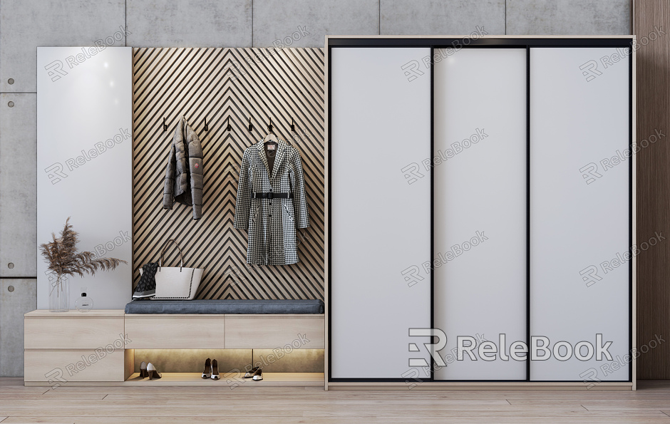 Modern Shoe Cabinet Shoe Cabinet Entrance Cabinet model