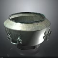 Sturdy Metallic Hardware Tools Storage Container With Ring Handles And Industrial Design