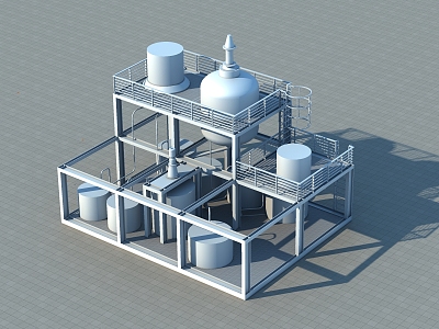 Industrial wind chemical equipment 3d model