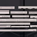 European plaster line component 3d model