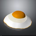 Sunny Side Up Fried Egg With Golden Yolk And Crispy White Edges