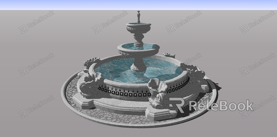 European-style courtyard fountain European-style carved crystal fountain model