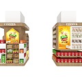 Supermarket shelf display 3d model