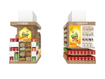 Supermarket shelf display 3d model