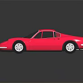 Vintage Pink Sports Car With Shiny Exterior And Classic Design Details