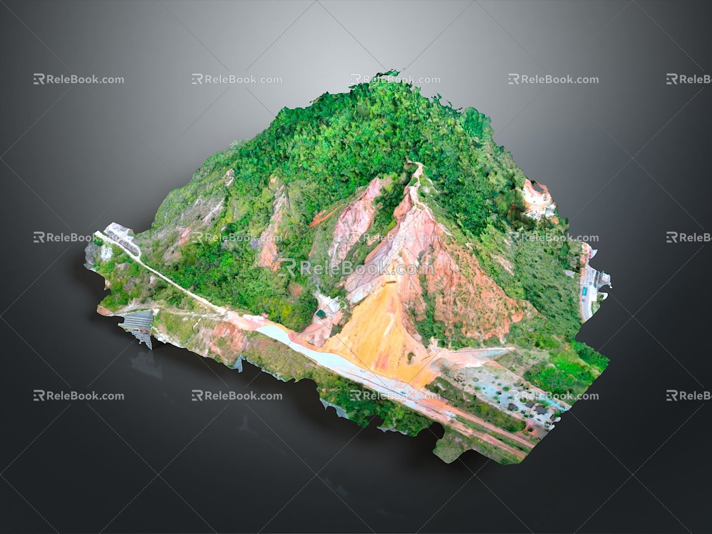 Geography, topography, mountain shape, ridge, ridge, valley, mountain range, canyon, geomorphology, mountain peak, mountain body 3d model