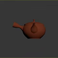 Red Modern Teapot With Smooth Surface And Practical Design For Daily Use 3d model