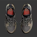 Outdoor Casual Purple And Beige Mesh Upper Lace Up Sports Shoes With Thick Sole