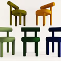 Colorful Kids Chairs With Modern Design Rounded Arms And Sturdy Legs
