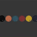 Colorful Oil Drums Featuring Various Colors Brand Logos On Gray Background With Reflections