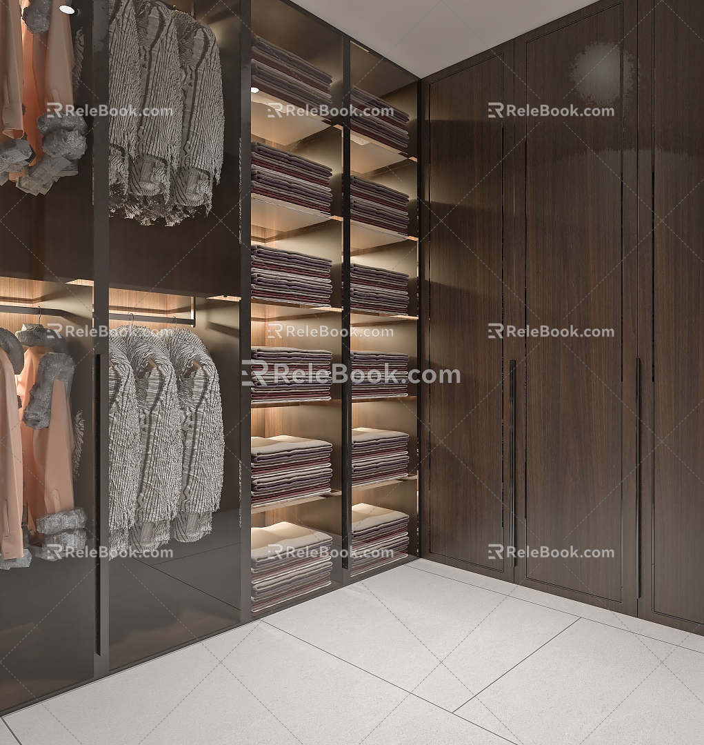 Chinese cloakroom 3d model