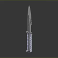 Decorative Folding Knife With Slim Sharp Blade And Patterned Handle Design