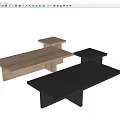 Coffee table combination mother and child coffee table wooden coffee table minimalist coffee table 3d model