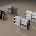 Supermarket Department Store Shelving Units With Metal Frames And Multi Tiered Racks