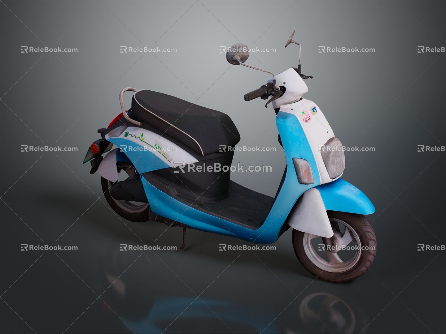 Scooter Motorcycle Two-wheeled Motocross Motorcycle Road Race Motorcycle Motor Vehicle 3d model