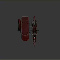 Vintage Red Motorcycle With Open Sidecar And Shiny Chrome Details On Dark Backdrop