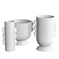 Modern Black Decorative Ornament Set With Unique Shapes For Home Decor