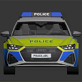 Audi Police Car With High Visibility Checkered Paint And Markings
