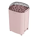Sleek Modern Fireplace With Stainless Steel Body And Mesh Top Design For Home Decor