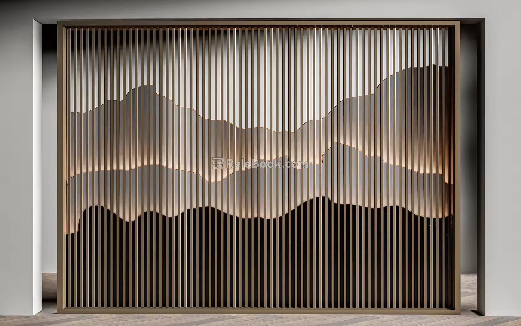 Chinese Grille Partition Hollow Partition Screen Partition Grille Background Wall 3d model