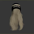 Stylish Game Or Movie Character With NMIXx Lettered Hat And Long Blond Curly Hair